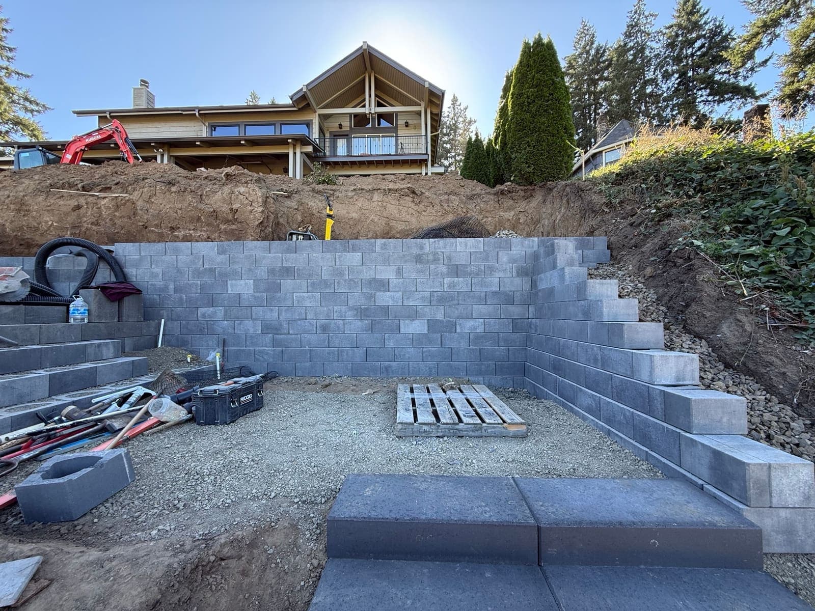 Riverfront Access Retaining Wall & Stairway detail