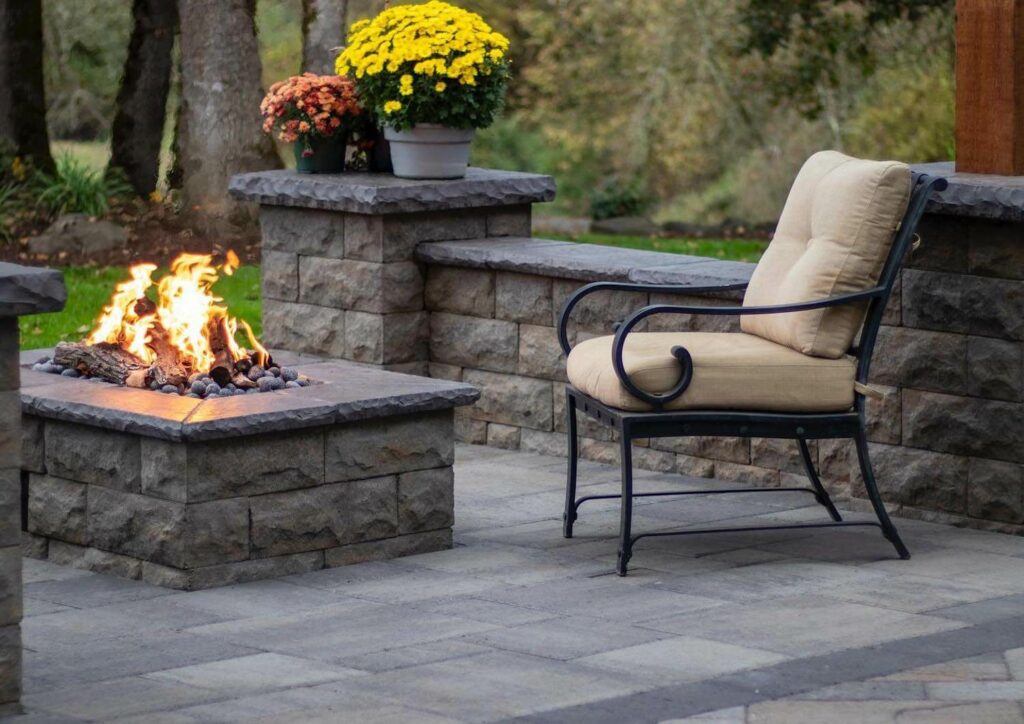 Professional paver fire pit installation in Dundee, Oregon