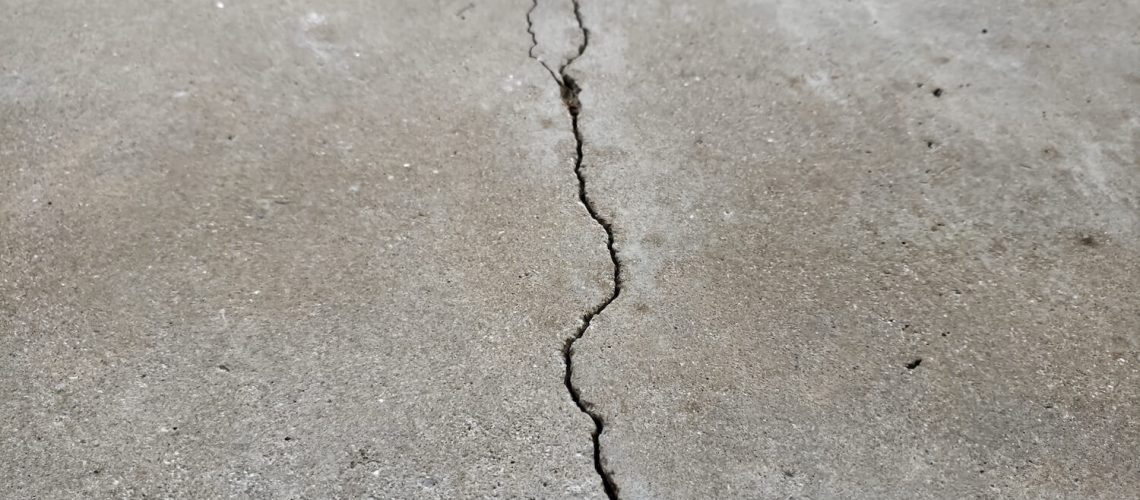 patio concrete cracks way to repair concrete slab problem smooth driveway new surface area