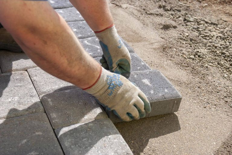 installing patio pavers | Sequoia Stonescapes