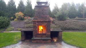 outdoor fireplace